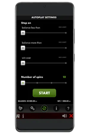 Autoplay settings in demo Shining Crown