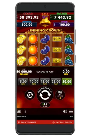 Shining Crown demo home screen